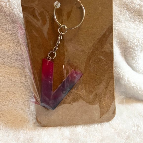 Resin Initial Keychains - Picture 14 of 15